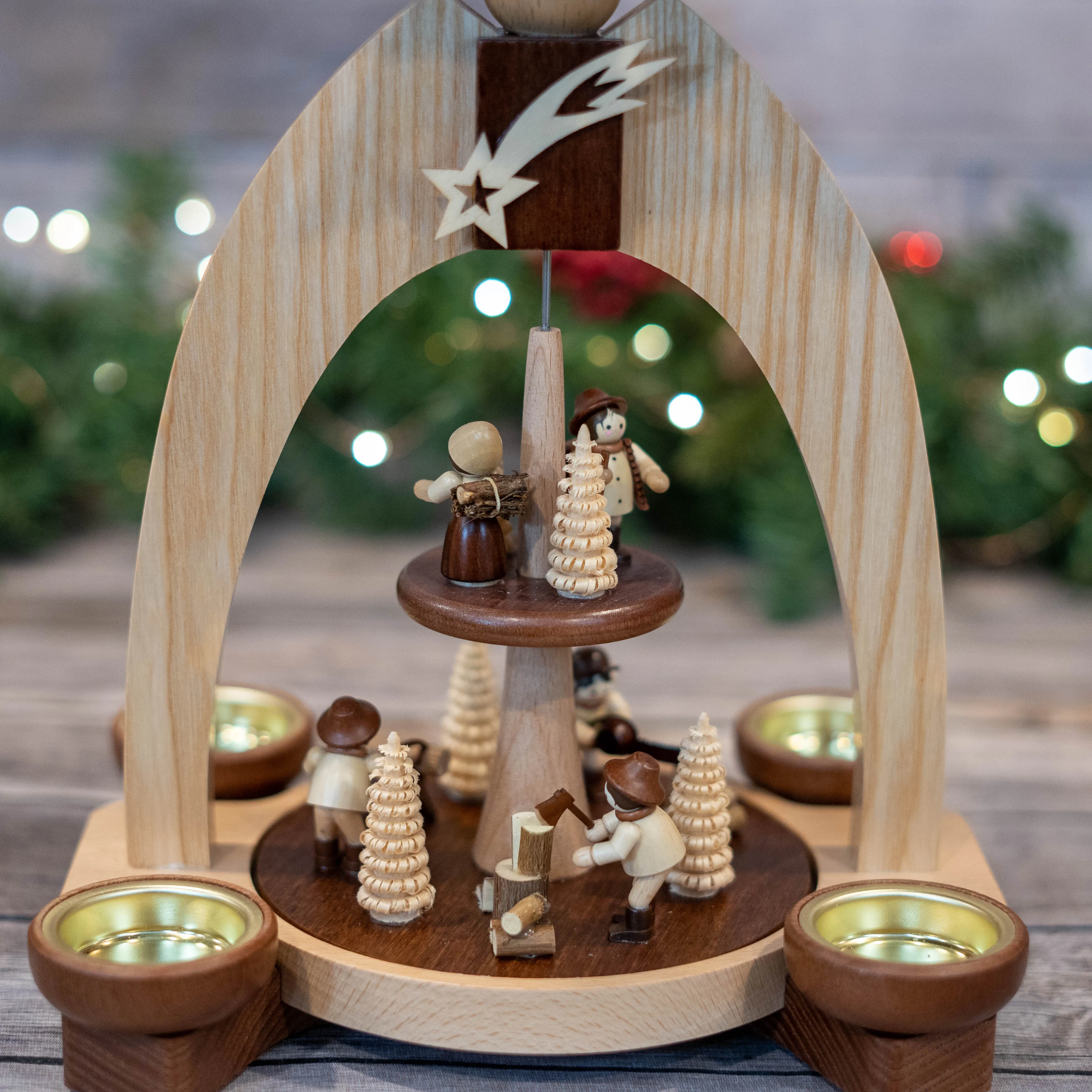 2 Tier Lumberjack Tea Light Pyramid