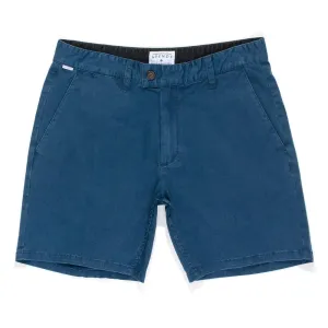 Afends Mens CHINO SHORT - NAVY WOVEN - old man chino shorts