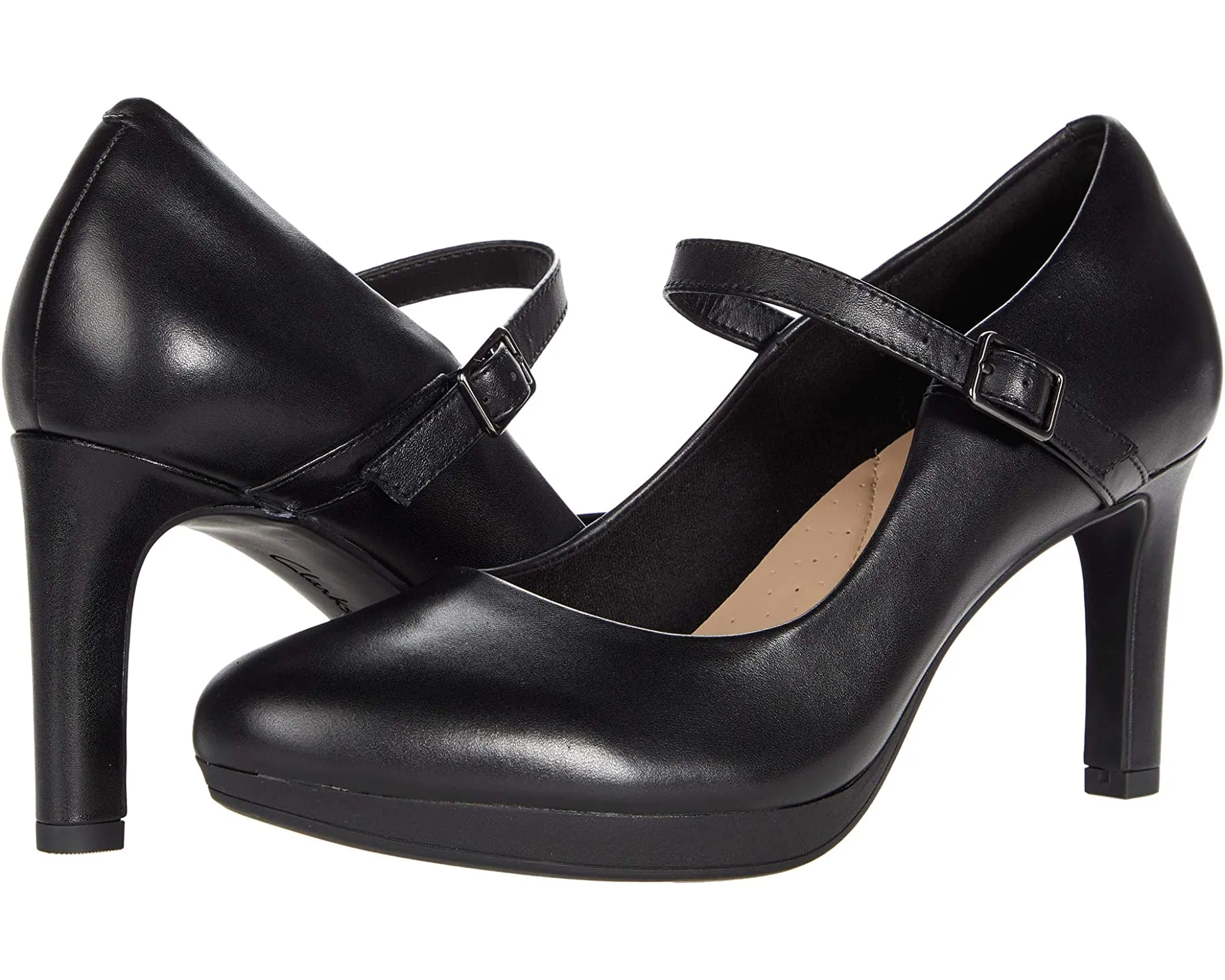 Ambyr Shine Clarks heels, leather