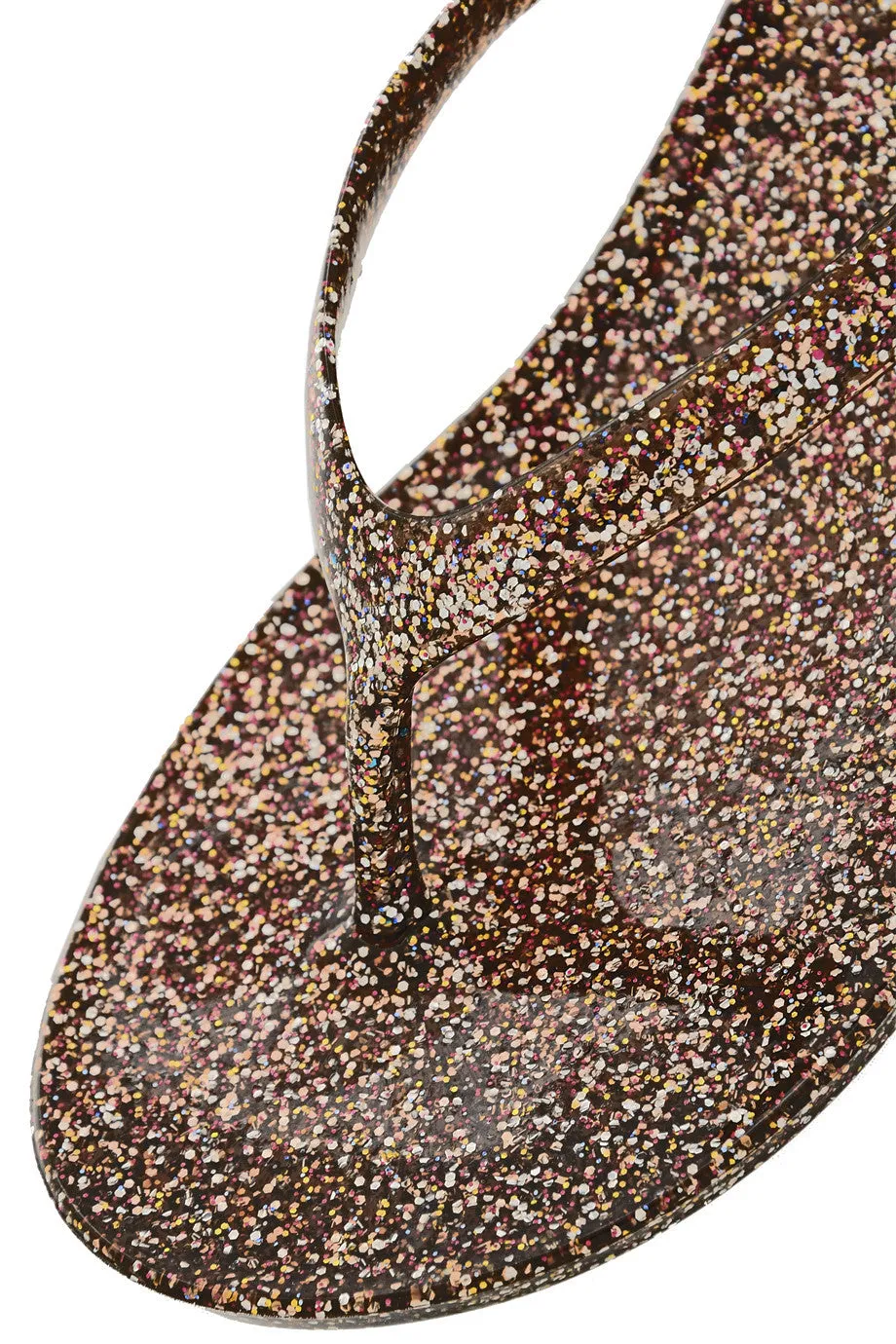 COLORS OF CALIFORNIA GLITTER Bronze Thong Flip Flops