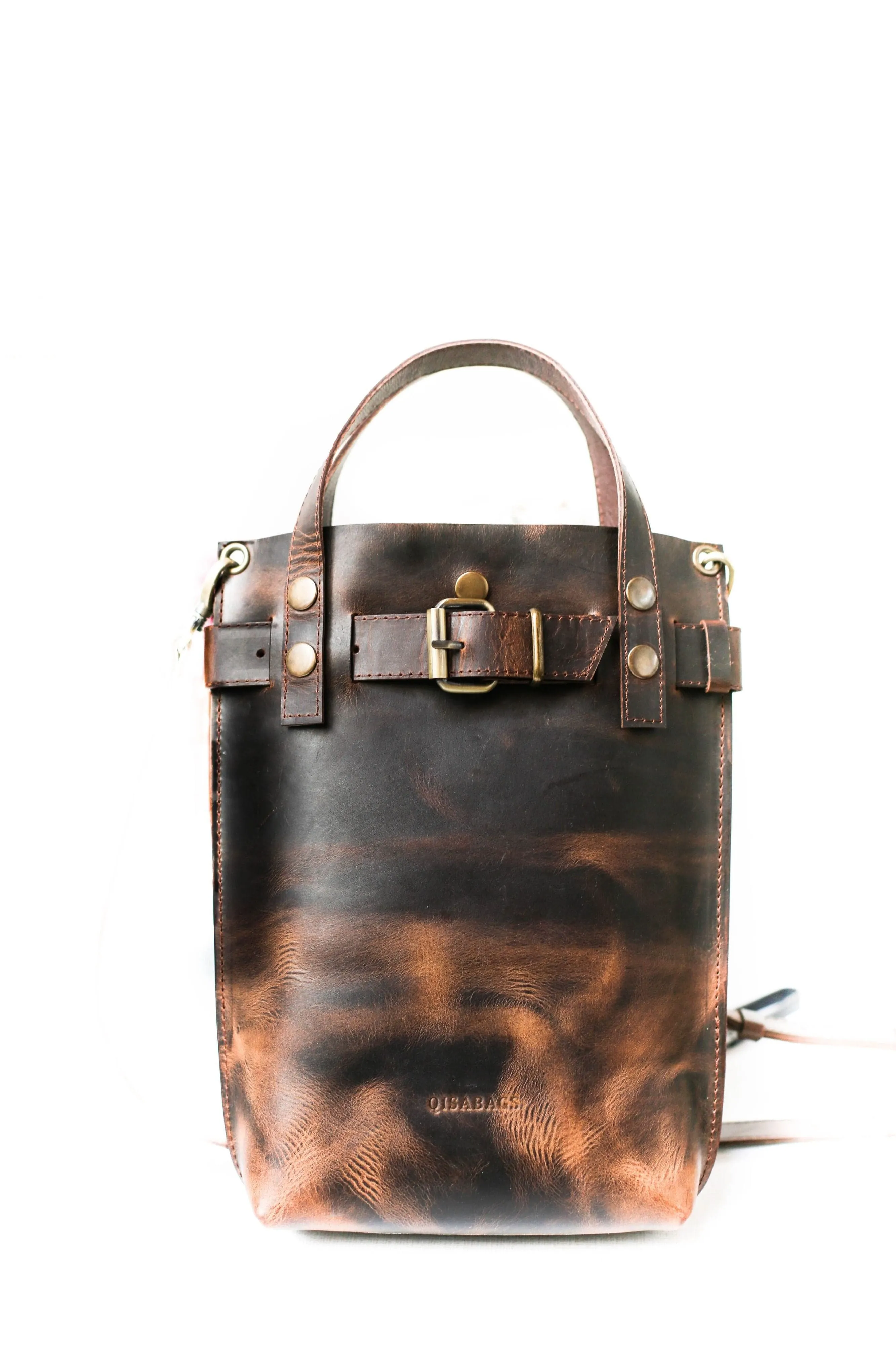 Dark Brown Leather Handbag