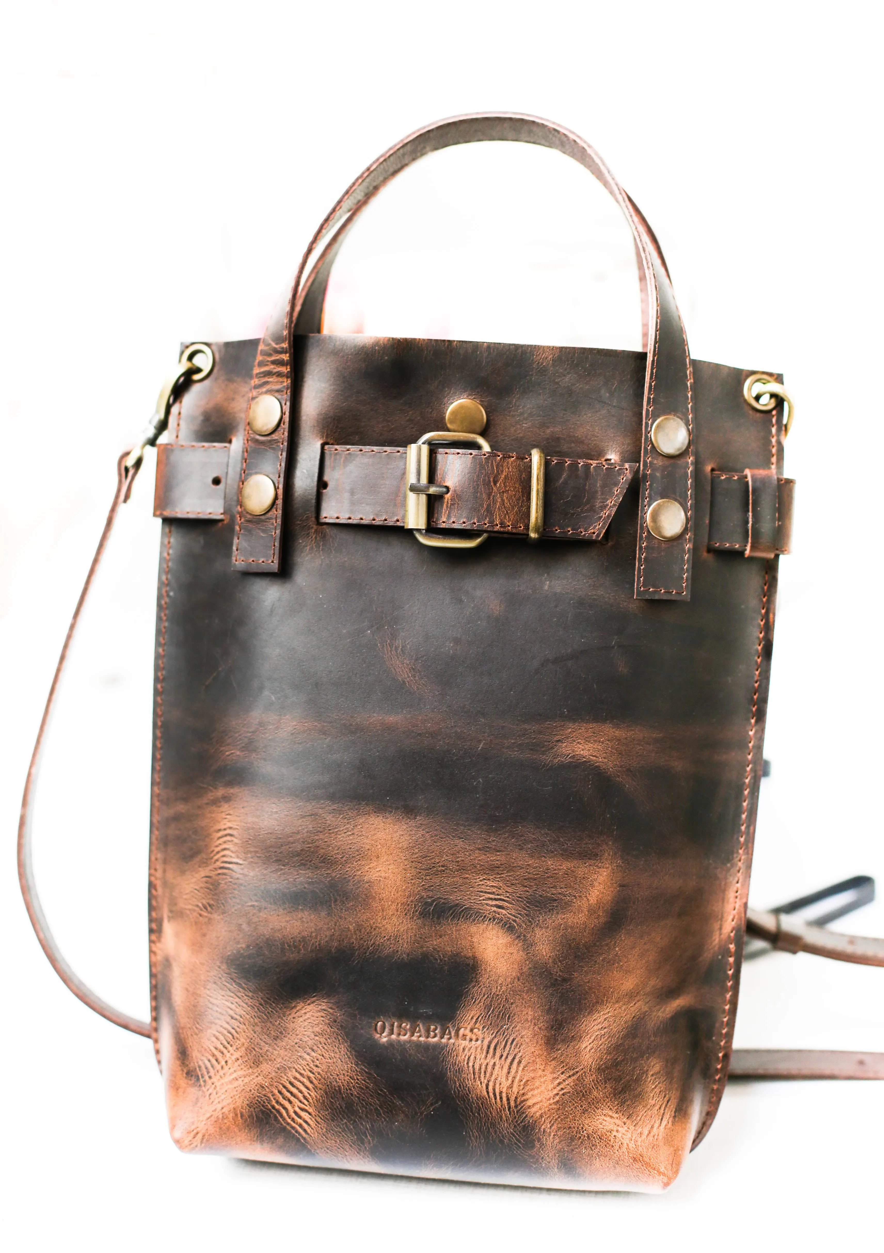 Dark Brown Leather Handbag