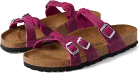 Franca Braid Flat Sandal - Oiled Leather Birkenstock, Festival Fuchsia Oiled Leather