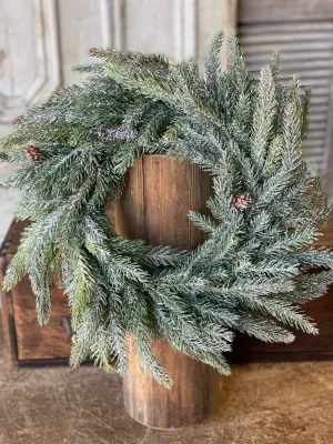 Frosted White Spruce Wreath | 17"