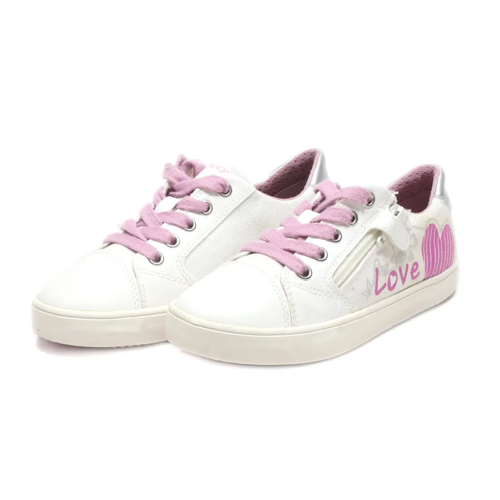 Geox Sneakers Canvas White Colour For Kids