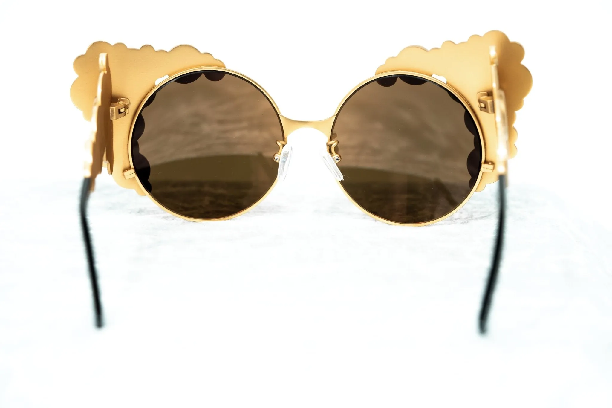 Khaleda And Fahad Ladies Sunglasses Cat Eyes Yellow Gold KR2C1SUN