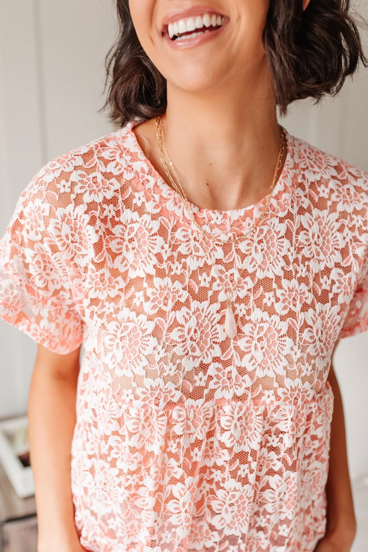 Lace Baby Pink Top