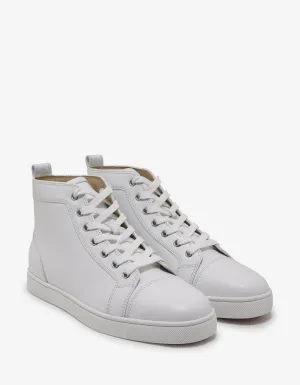 Louis Flat White Leather High Top Trainers -