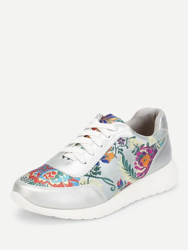 Low Top Embroidered Sneakers