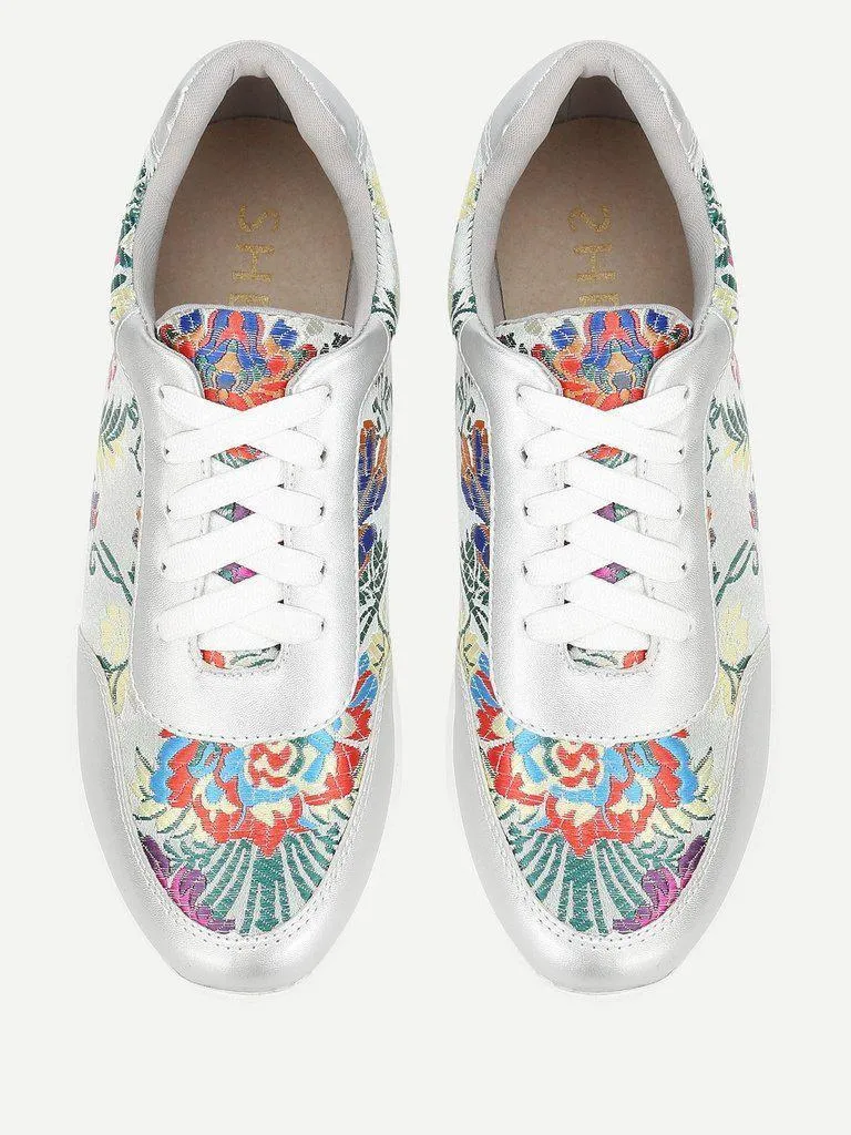 Low Top Embroidered Sneakers