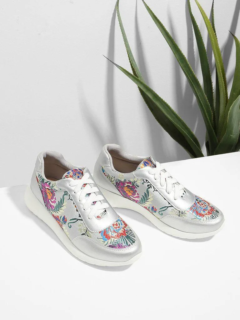 Low Top Embroidered Sneakers