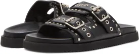 Melanie Steve Madden sandals, black leather