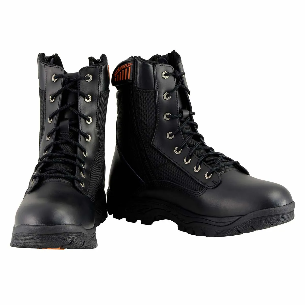 Milwaukee Leather Men's 9-Inch Black Leather Lace-Up Tactical