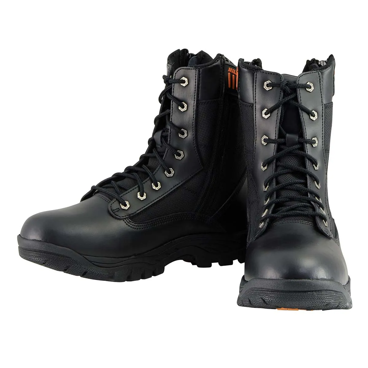 Milwaukee Leather Men's 9-Inch Black Leather Lace-Up Tactical