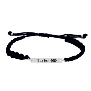 Personalized Engraved Cross Country XC - Running Bar Rope Bracelet