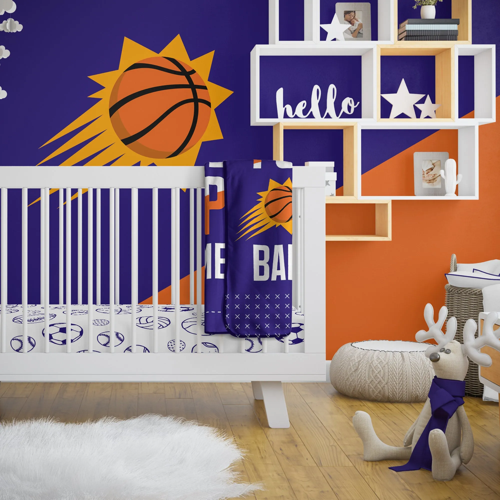 Personalized Phoenix Suns MVP Baby Pixel Fleece Blanket