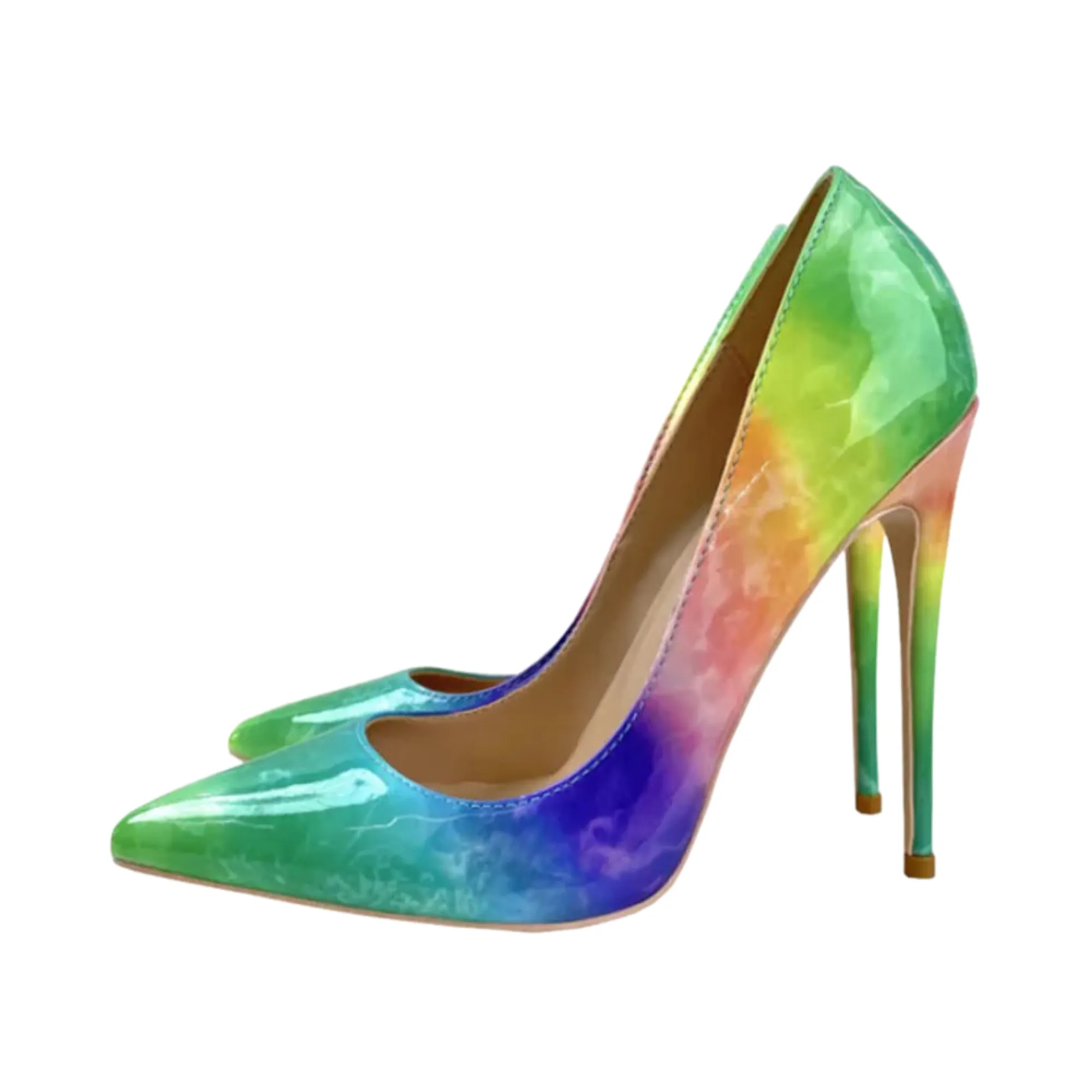 Pre Order:  Gradient Multicolor Glossy Stilettos