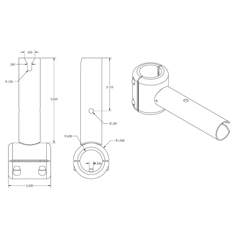 TACO ShadeFin Fixed Clamp-On Mount [T10-3000-11]