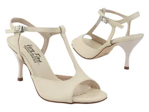 Tango Dance Shoes T-Strap Beige Leather