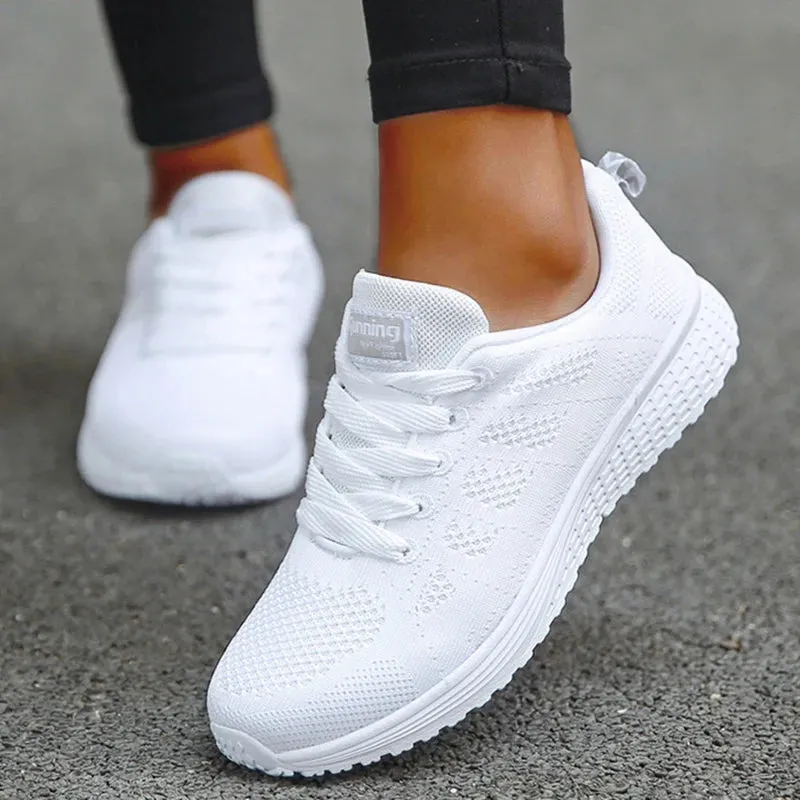 Women Flats Fashion Lightweight Shoes Women Lace Up Nurse Shoes Round Toe Sneakers Women Shoe Walking Shoes Woman Plus Size